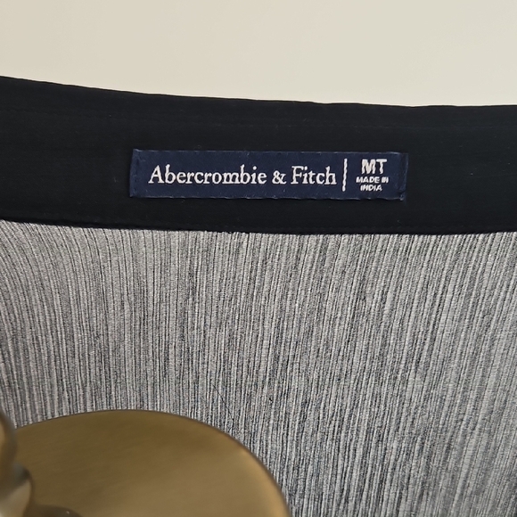 Abercrombie & Fitch Black Sheer Collared Midi Dress - Picture 5 of 5